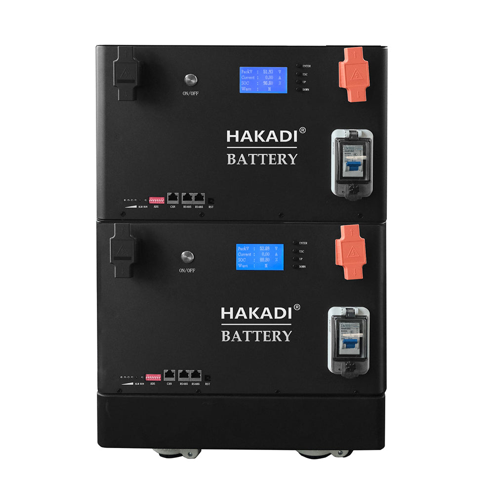 HAKADI 48V-51.2V Lifepo4 Battery Pack Full Assembled 11-15Kwh Server Rack With 200A Bluetooth BMS For Home Power,Solar Energy,RV, PV,Boat