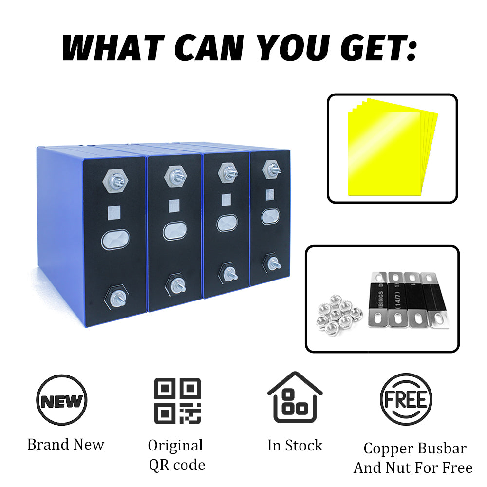 Solid-state battery 3.2V 280Ah Rechargeable Grade A Cell 12000+ Cycle For Solar System EV RV Boat