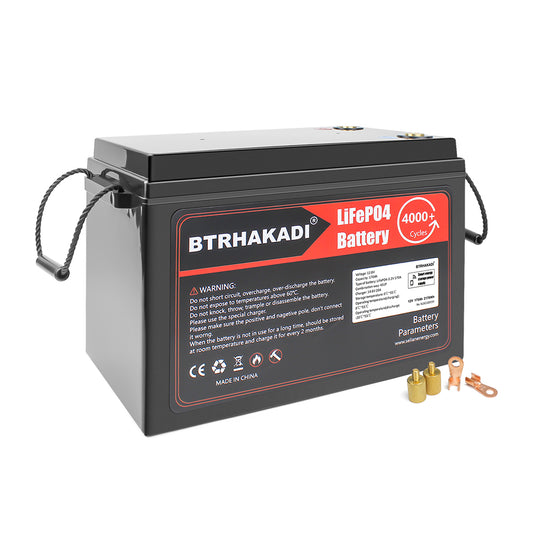 HAKADI 12V 200Ah LiFePO4 Lithium Battery, Built-in 100A Bluetooth BMS, 2560Wh Energy Use Grade A LiFePO4 Cell