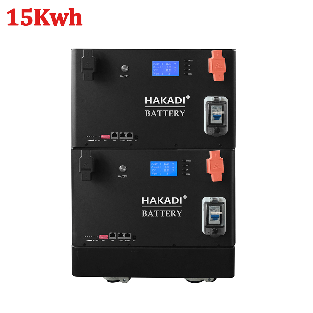HAKADI 48V-51.2V Lifepo4 Battery Pack Full Assembled 10-16Kwh Server Rack With 200A Bluetooth BMS For Home Power,Solar Energy,RV, PV,Boat