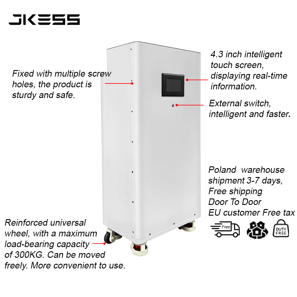 Eu Stock JK ESS Lifepo4 Battery Box with Jk Bms V19 16s 48v 200a Diy Battery case 280Ah 314Ah 51.2V 15Kwh Lifepo4 Home Storage System