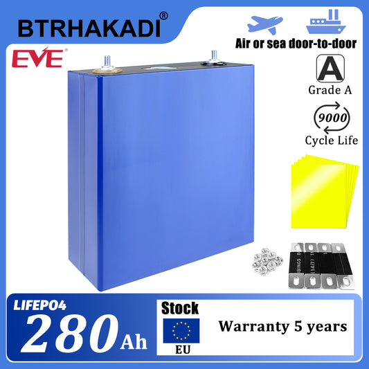 EVE LF280K LiFePO4 3.2V 280Ah Grade A Cells Rechargeable LFP Battery For Solar Energy storage,Home Solar Energy,DIY Battery Pack