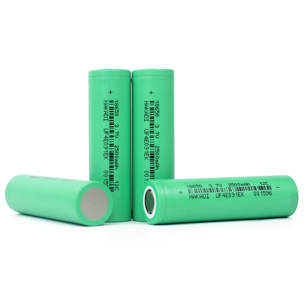 HAKADI 18650 3.7V 2500mAh 12C High Rate Discharge Rechargeable battery For DIY Battery pack LED Flashlight Kid Toys
