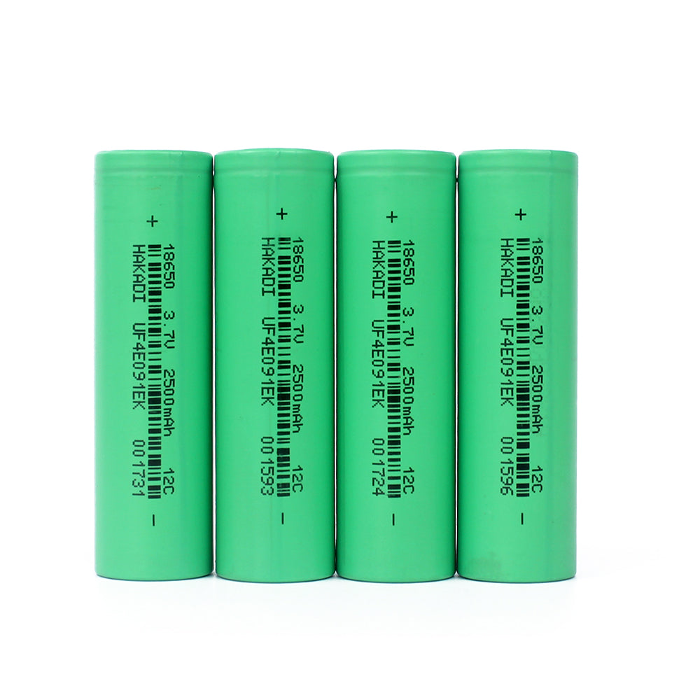 HAKADI 18650 3.7V 2500mAh 12C High Rate Discharge Rechargeable battery For DIY Battery pack LED Flashlight Kid Toys