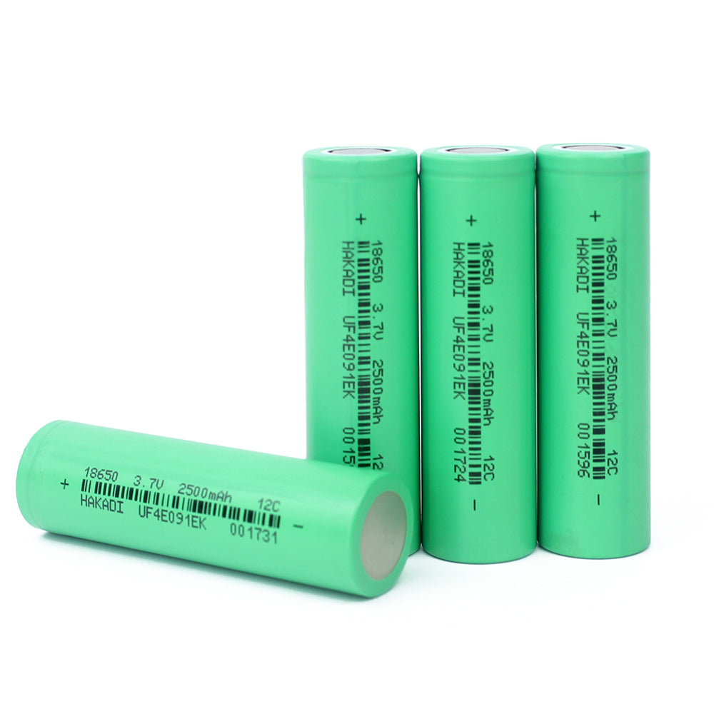 HAKADI 18650 3.7V 2500mAh 12C High Rate Discharge Rechargeable battery For DIY Battery pack LED Flashlight Kid Toys