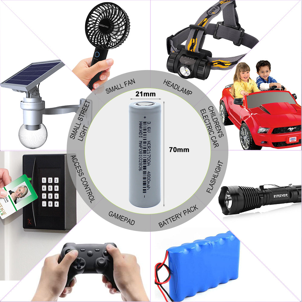 HAKADI 21700 3.7V 4800mAh Rechargeable Lithium-ion High Power Battery Suitable for Energy Storage Battery Solar System E-Bike