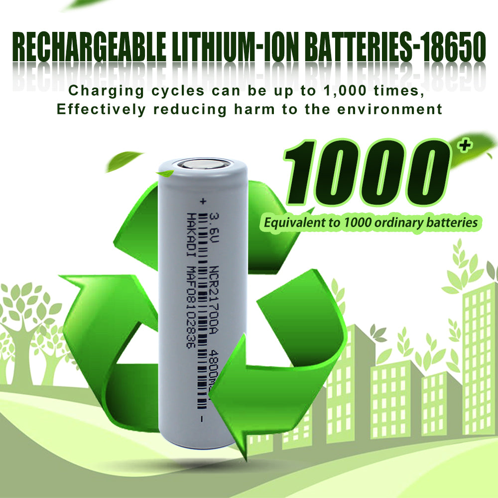 HAKADI 21700 3.7V 4800mAh Rechargeable Lithium-ion High Power Battery Suitable for Energy Storage Battery Solar System E-Bike