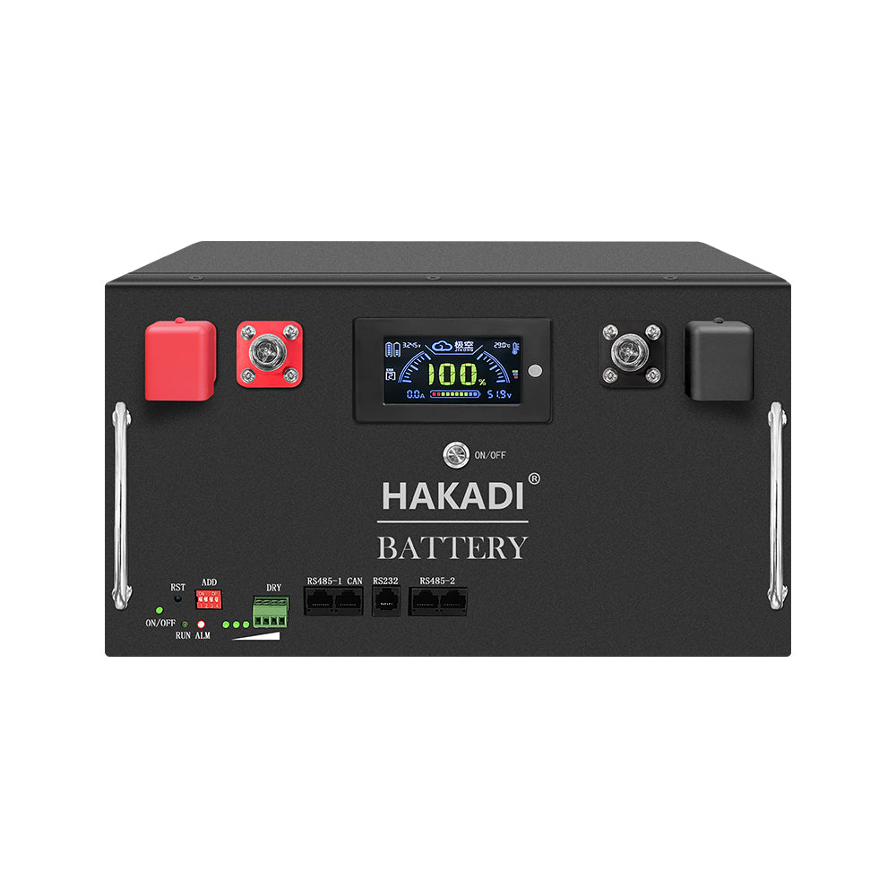 HAKADI 48V 105Ah LiFePO4 DIY Battery BOX 51.2V LFP Case Smart JK BMS for EVE 105Ah Cells