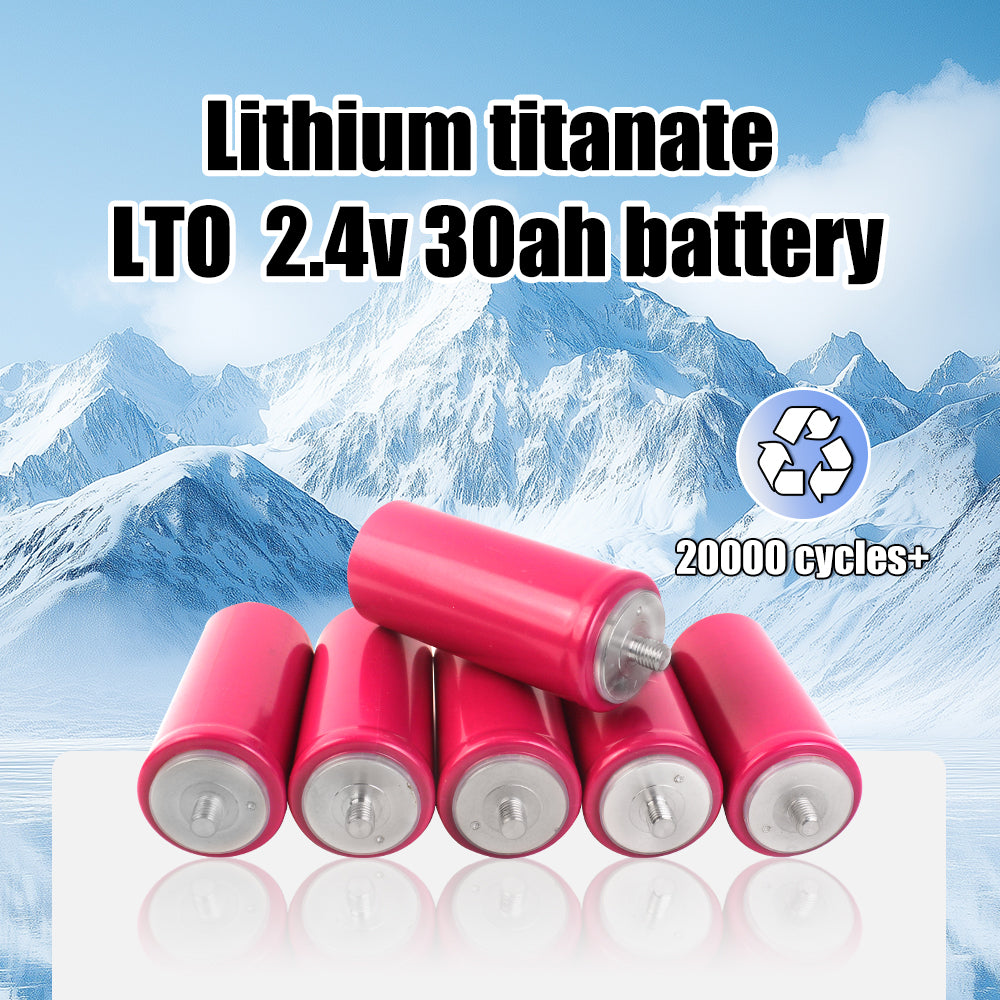 6-24PCS LTO Battery 2.3V 30Ah 60138 Rechargeable Cells 20000 Cycle Life For Solar System,Car Audio