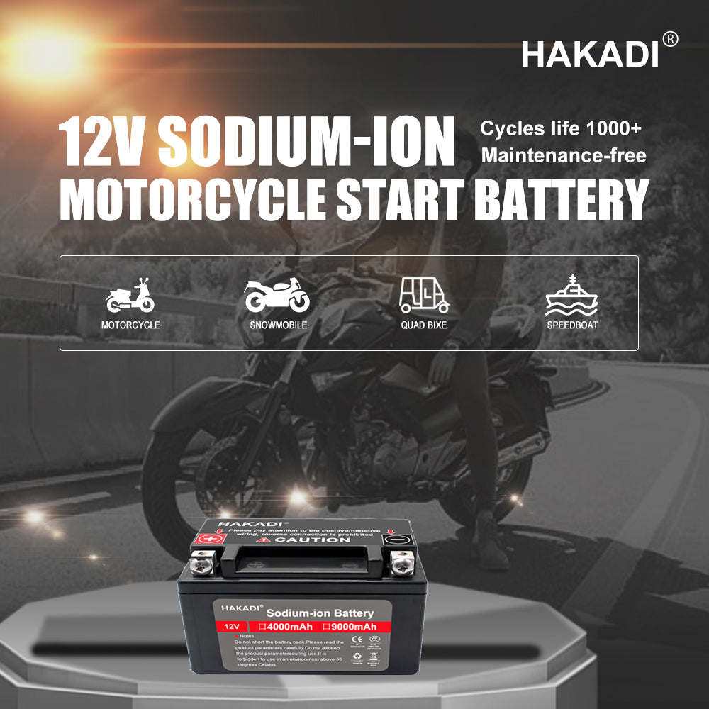 HAKADI 12V 9Ah Sodium-ion Battery Pack SIB Cells High Power Batteries For DIY 12V Generator Battery Compatible Mower