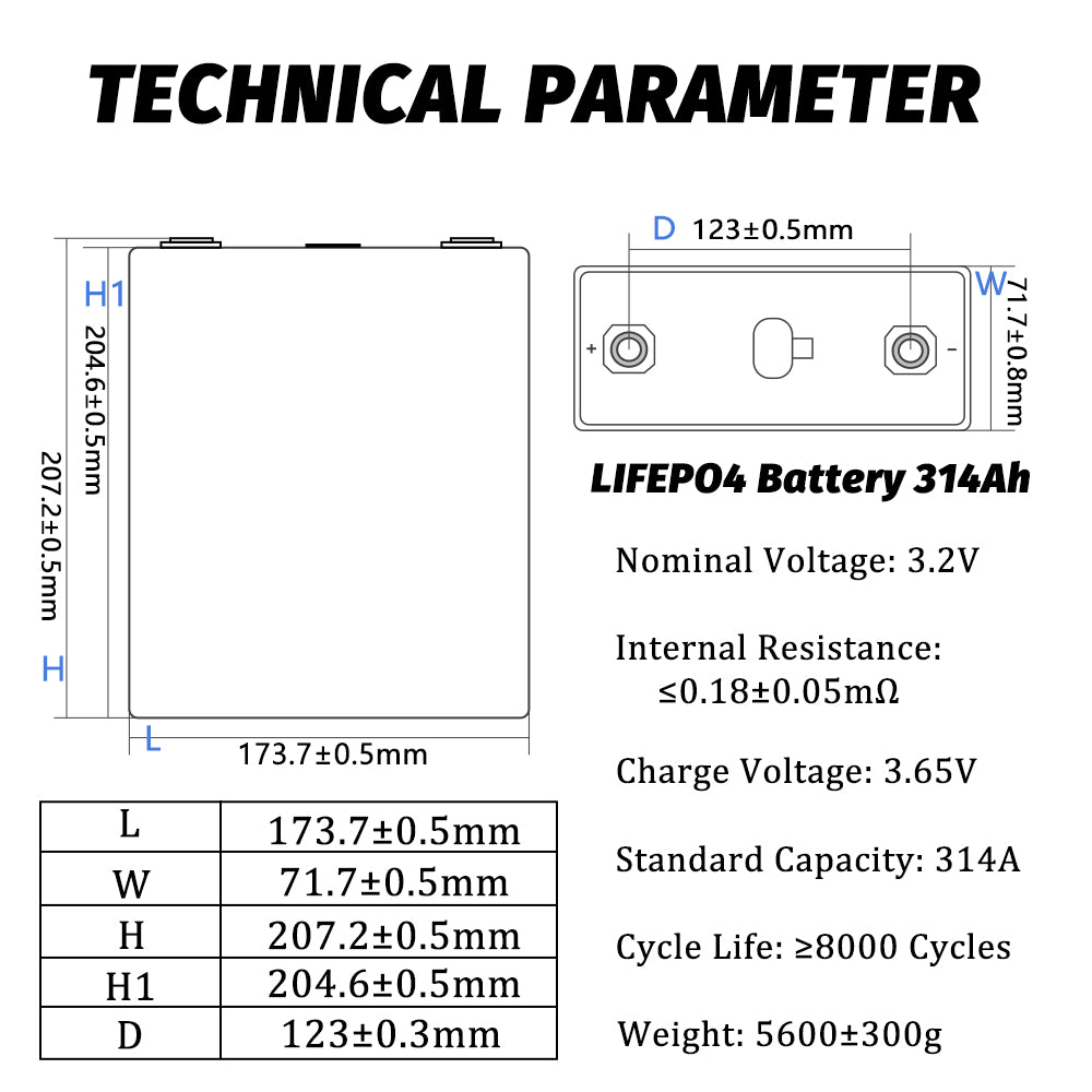 EU Stock EVE MB31 314Ah LiFePO4 3.2V Battery Grade A Prismatic Cell 7-10days Fast Delivery!