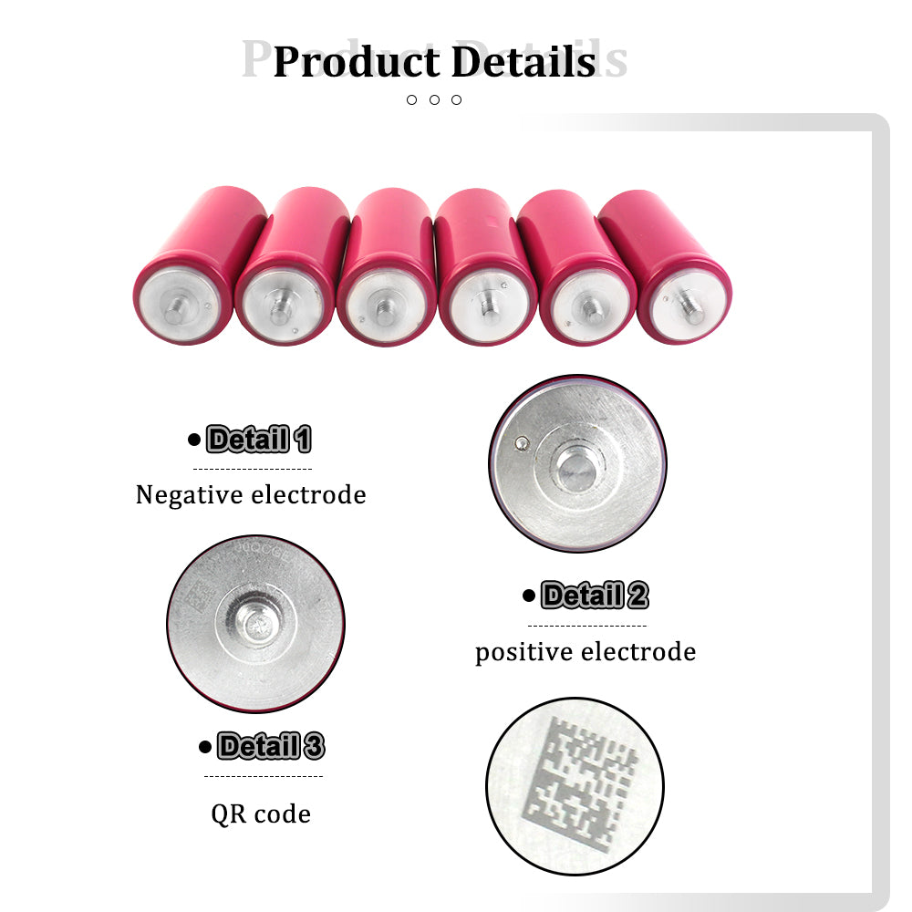 6-24PCS LTO Battery 2.3V 30Ah 60138 Rechargeable Cells 20000 Cycle Life For Solar System,Car Audio