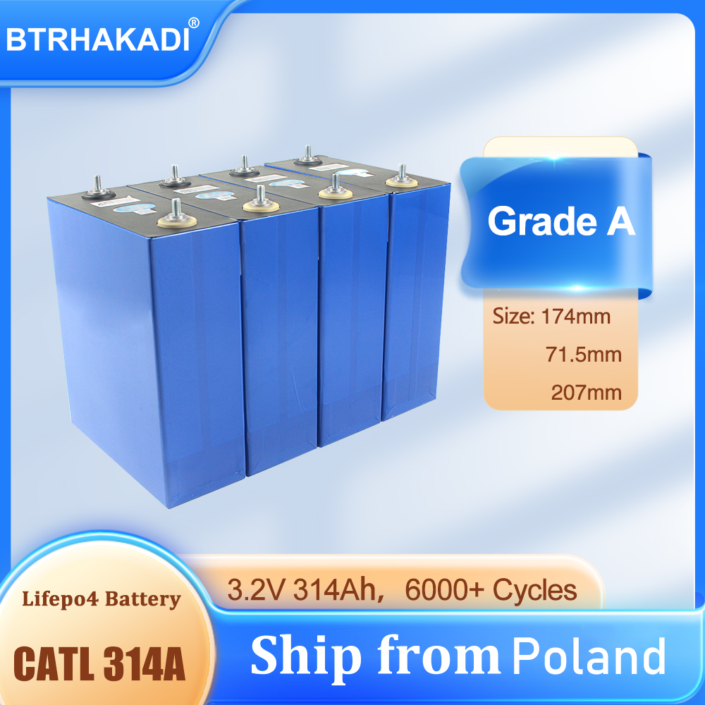 EU Stock CATL 314Ah LiFePO4 Battery Brand New Grade A Rechargeable Cells For RV , EV ,Boat, Solar