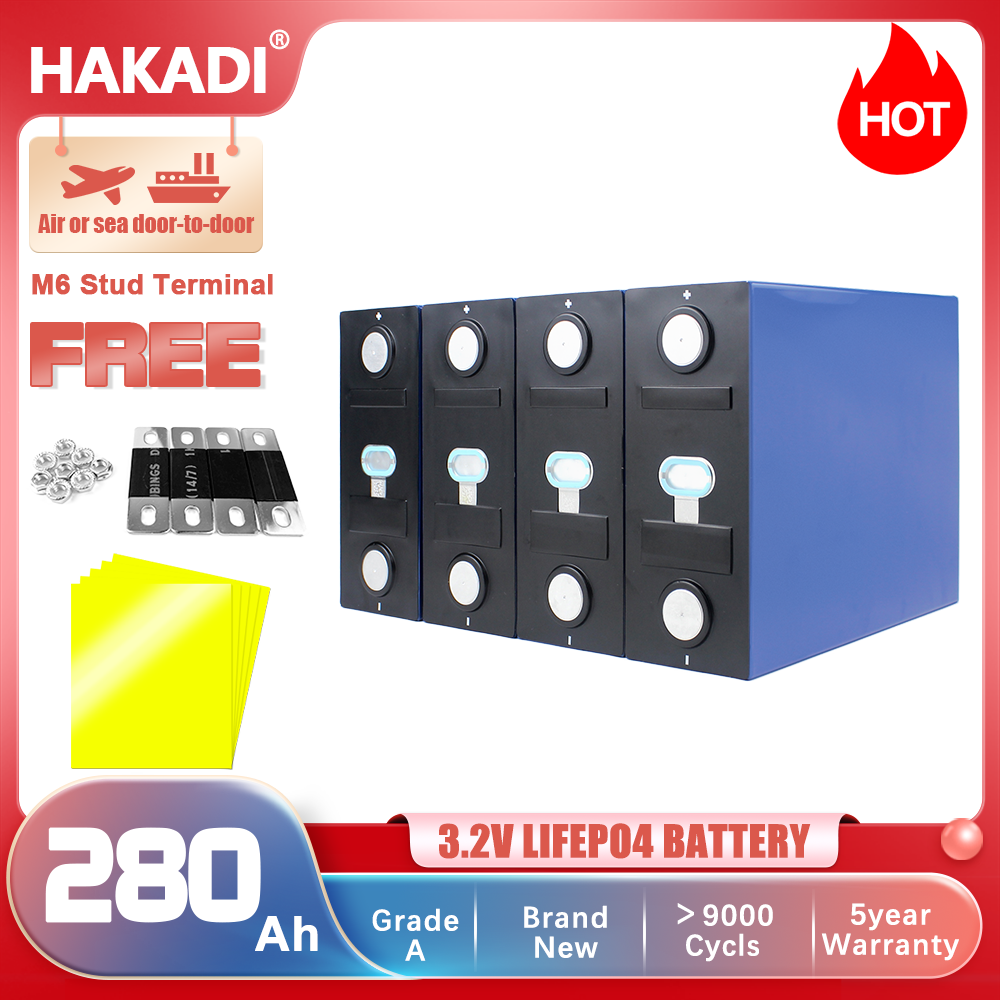 CALB 280Ah LiFePO4 3.2V Rechargeable Prismatic Battery 9000+ Cycles Grade A Cell For DIY Solar System RV EV Boat