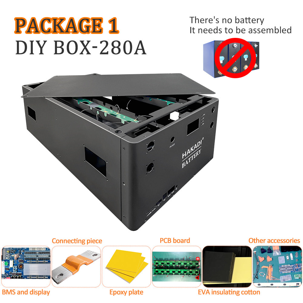 EU STOCK HAKADI 48V Server Rack 10-15KWh LiFePO4 280Ah/302Ah/314Ah Cell With Bluetooth 16S 200A Seplos BMS
