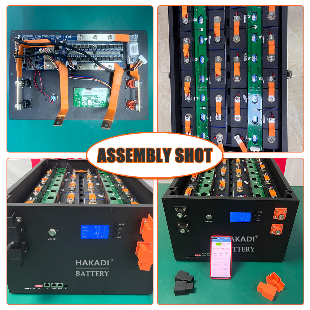 HAKADI Lifepo4 48V DIY Battery Kit With 200A BMS For 16S 200Ah 230Ah 280Ah 310Ah Power Bank Outdoor Supply Boat Solar Energy Storage