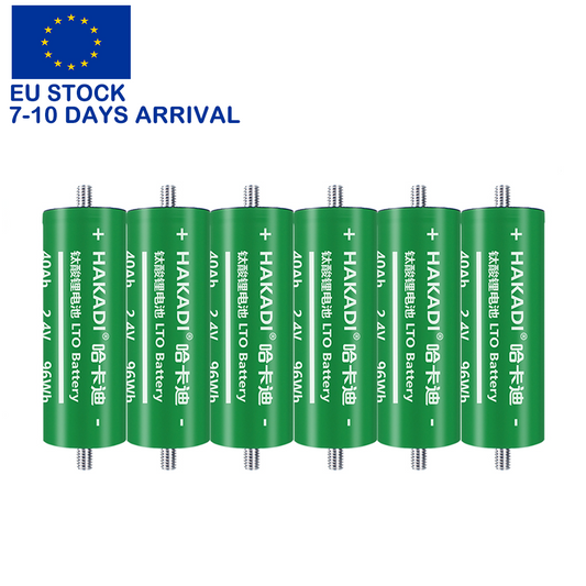 EU STOCK HAKADI LTO 2.4V 40Ah Grade A Rechargeable Cells Cycle Life 25000+ For Car Audio,DIY Battery Pack,Energy storage