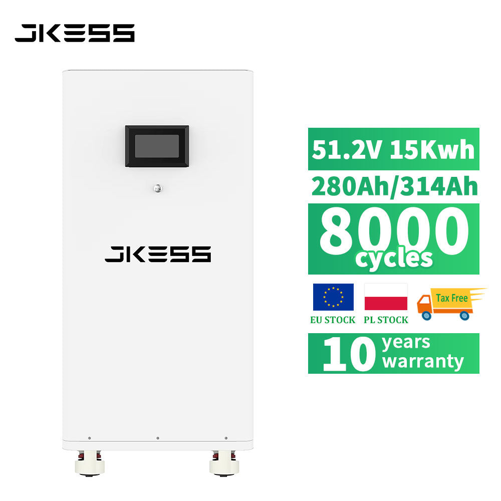 JK BMS ESS 48V LiFePO4 Battery DIY Box JK Bms 200A V19 V15 16S Stackable Battery case 51.2V 280Ah 314Ah 15Kwh 16Kwh