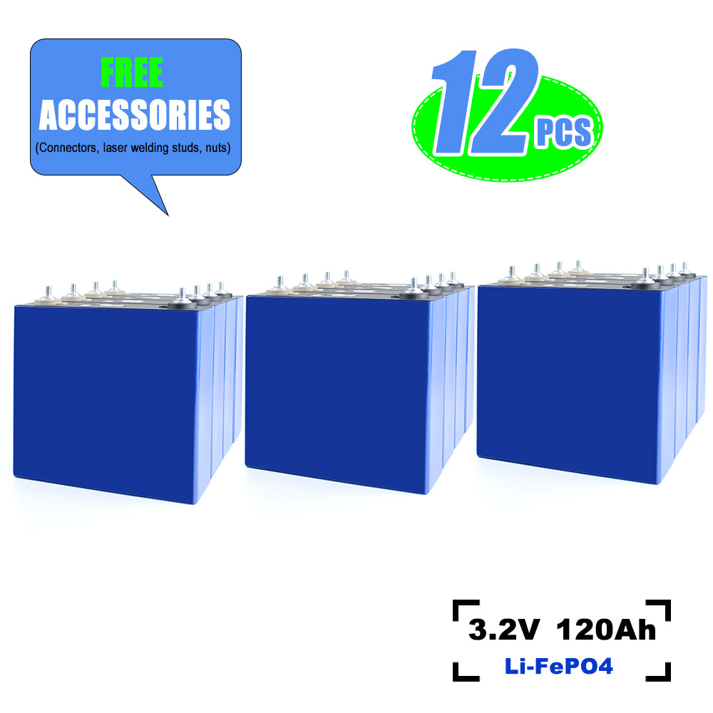 Lifepo4 HIGEE 3.2V 120Ah Original Brand New LFP Rechargeable Battery Cell 4-16PCS For DIY 12V 24V 48V Solar Energy Storage RV Boat