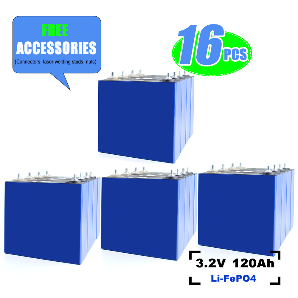 Lifepo4 HIGEE 3.2V 120Ah Original Brand New LFP Rechargeable Battery Cell 4-16PCS For DIY 12V 24V 48V Solar Energy Storage RV Boat