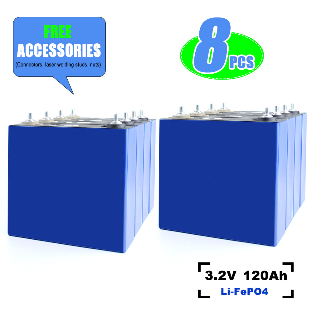 Lifepo4 HIGEE 3.2V 120Ah Original Brand New LFP Rechargeable Battery Cell 4-16PCS For DIY 12V 24V 48V Solar Energy Storage RV Boat