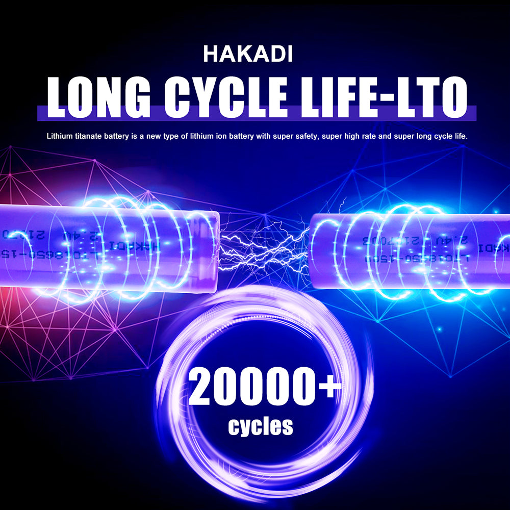 HAKADI LTO 18650 2.4V 1500mah Batteries Rechargeable Grade A Cell For low temperature discharge DIY Battery Pack Electric Wheelchair Power Grid