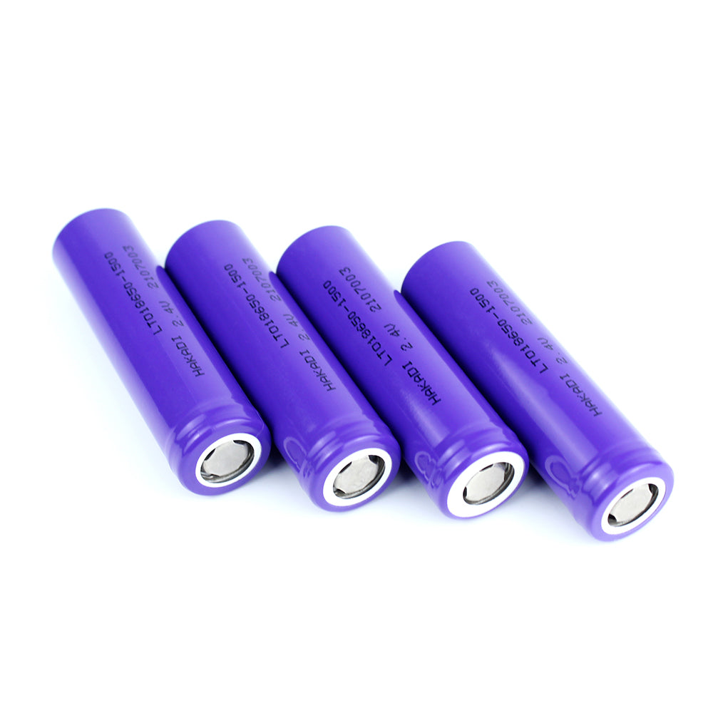 HAKADI LTO 18650 2.4V 1500mah Batteries Rechargeable Grade A Cell For low temperature discharge DIY Battery Pack Electric Wheelchair Power Grid
