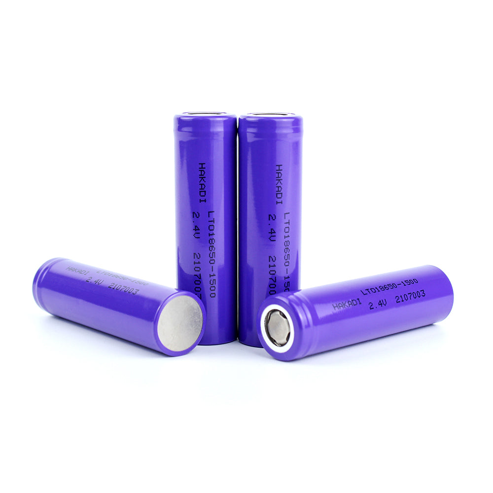 HAKADI LTO 18650 2.4V 1500mah Batteries Rechargeable Grade A Cell For low temperature discharge DIY Battery Pack Electric Wheelchair Power Grid