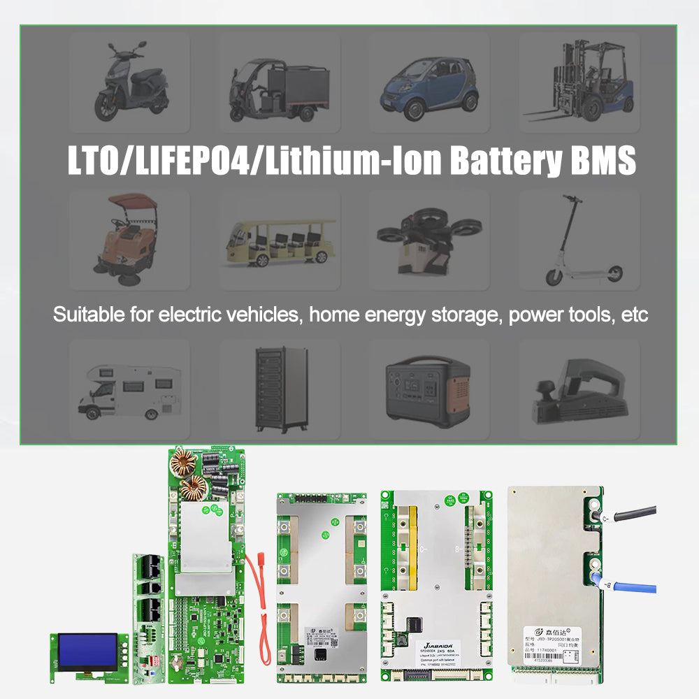 JBD Smart Bluetooth BMS  4S-8S 100A150A 200A current For DIY lithium ion LiFePo4 Battery pack