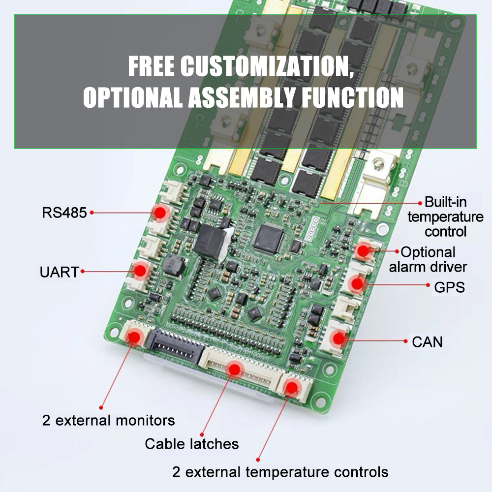 JBD Smart Bluetooth BMS 4S-8S 100A150A 200A current For DIY lithium ion LiFePo4 Battery pack