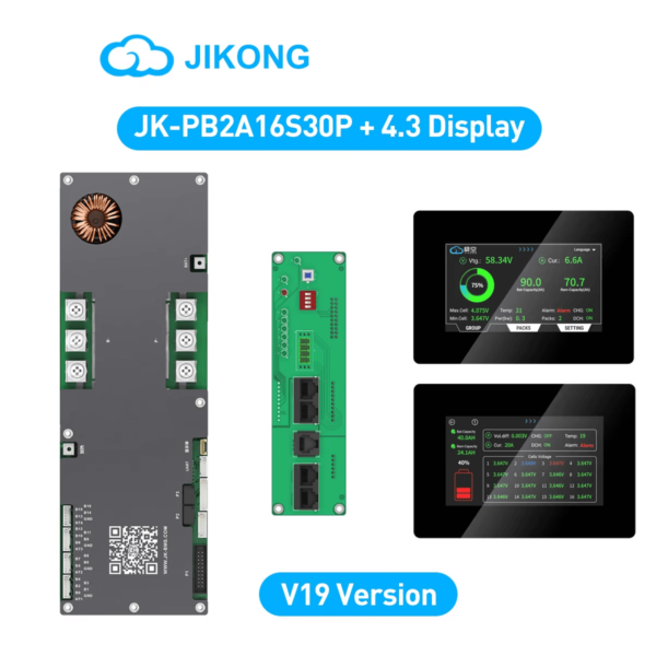 EU Stock JK Bms Active Balance Bms 4S 8S 12S 16S 20S 24S Smart Bluetooth Bms 60A 80A 100A 150A 200A for Lifepo4 Li-Ion Lto Battery