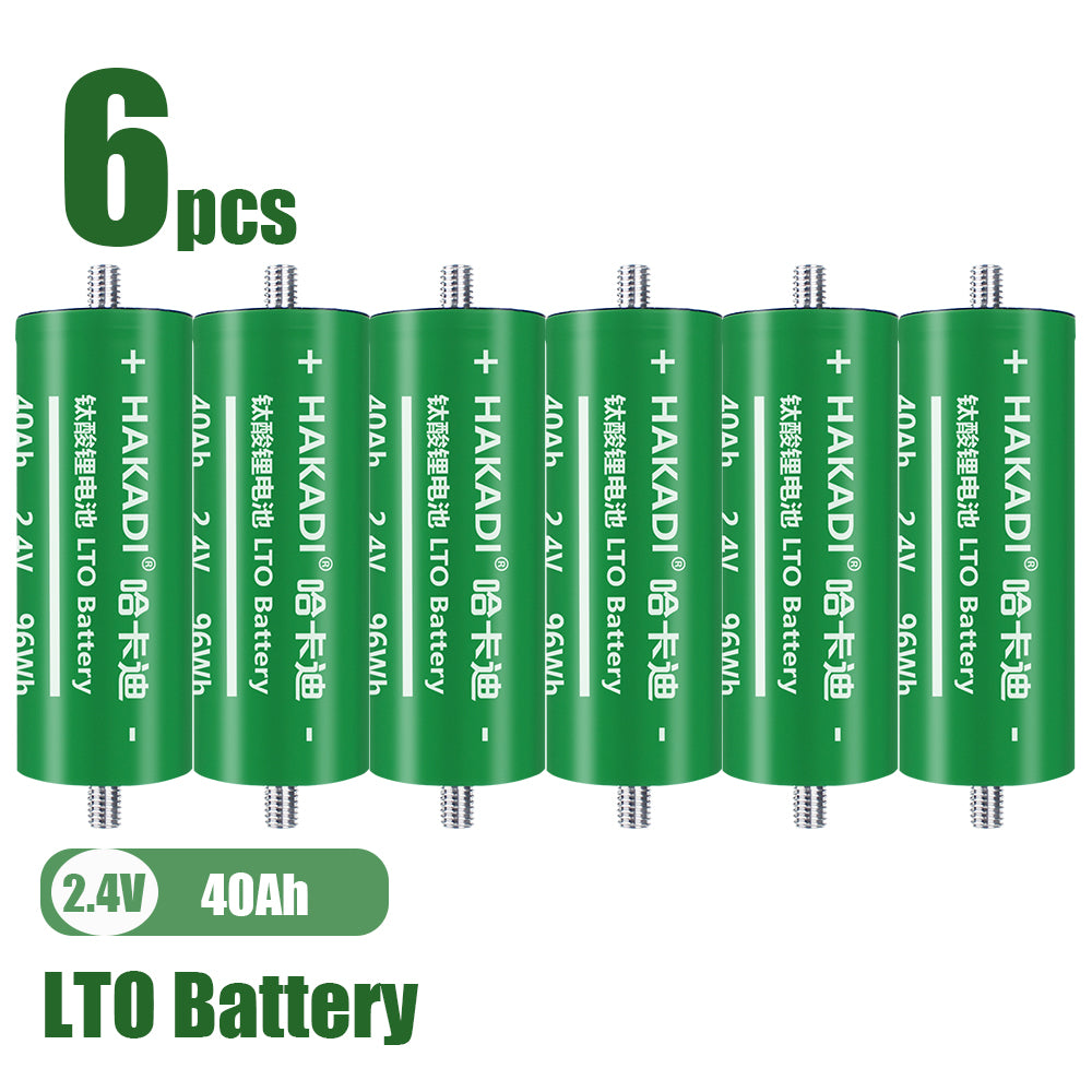 HAKADI LTO 2.4V 40Ah A Grade Lithium Titanate Batteries Rechargeable Cells For Car Audio,DIY Battery Pack,Energy storage