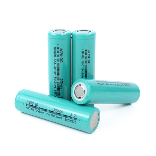 HAKADI 18650 1300mAh 3V Sodium-ion Cells Discharge 20C NA-ion Rechargeable Battery For E-bike Power Tools DIY 12V 24V 48V 72V Battery Pack