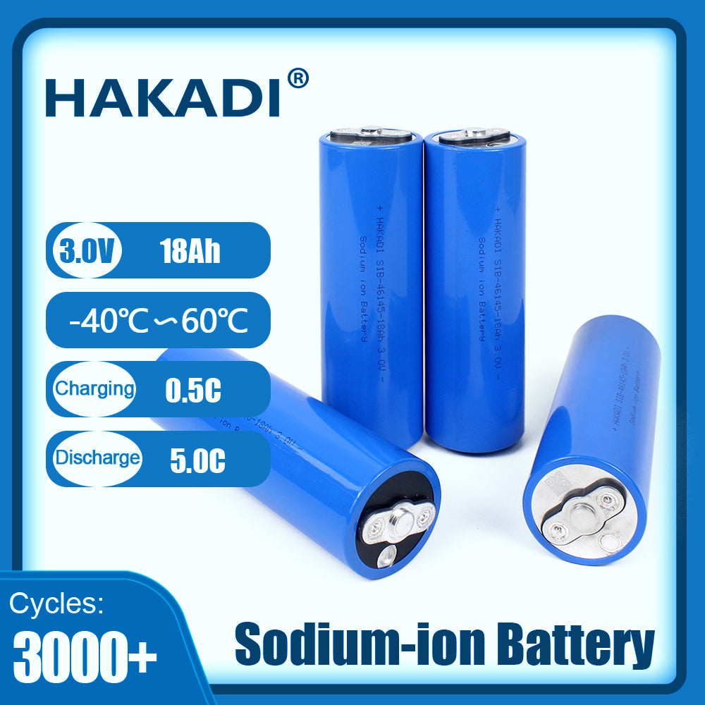 HAKADI Sodium ion 3V Battery 18Ah Brand New Rechargeable Na-ion Batteries For Solar Energy Stoarge Boat Medical Equiment