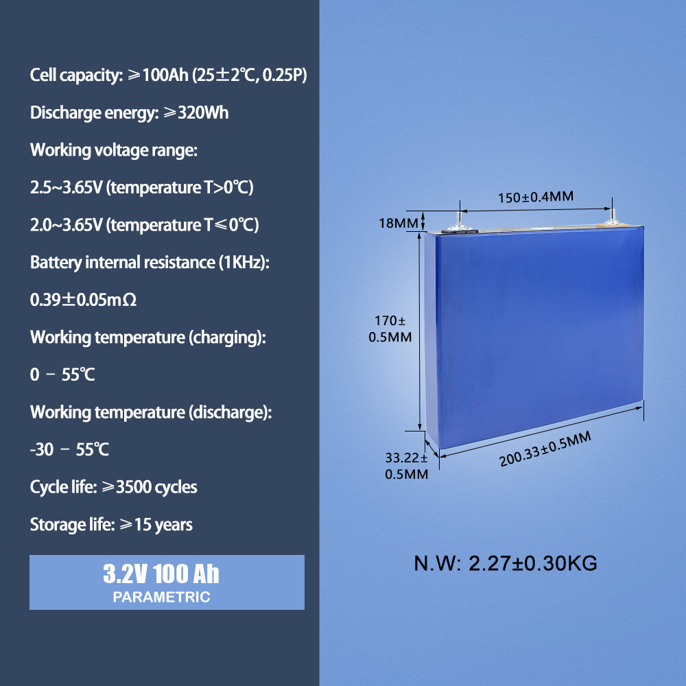 EU STOCK! Lifepo4 CATL 3.2.V 100Ah Grade A Batteries Deep cycle Rechargeable Cells For Golf carts RV EV Electric Vehicles Storage Battery Pack