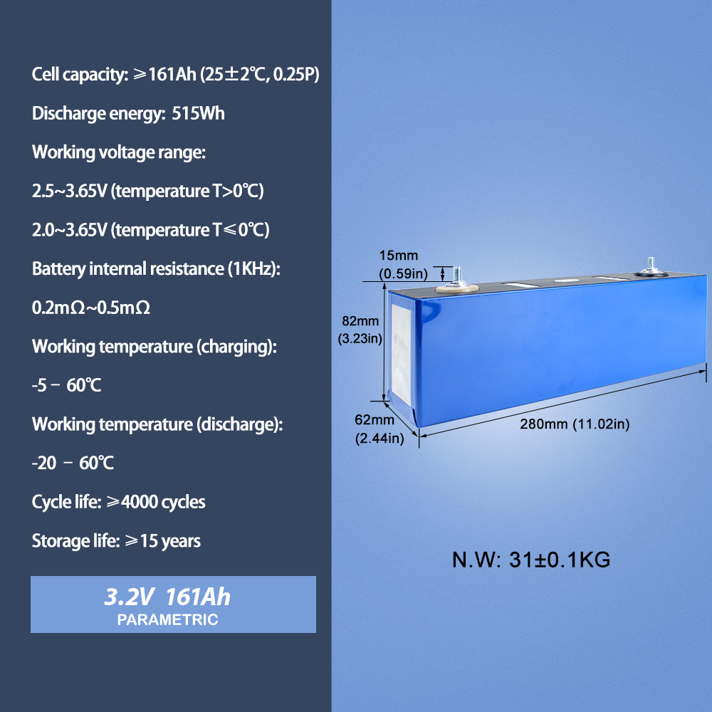 Lifepo4 CATL 161Ah Batteries Cycle life 4000+ Rechargeable Cells For RV EV Home Solar enery