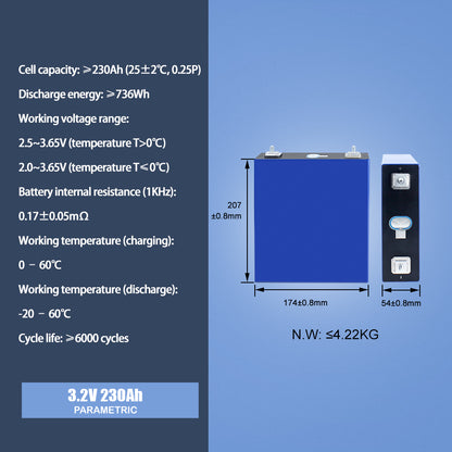 EU STOCK! Lifepo4 EVE 3.2V 230Ah Battery Original Rechargeable Cells for Energy storage,Solar,RV,EV,