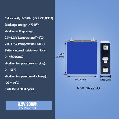 EVE 230Ah LiFePO4 3.2V LF230 Grade A Cell Rechargeable LFP Battery for Energy storage,Solar,RV,EV,