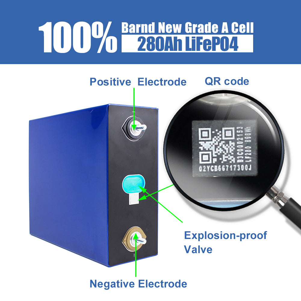 EU STOCK EVE LF280K LiFePO4 280Ah Battery Rechargeable Deep cycle Cell for energy storage,Home Solar Energy,DIY 12V 24V 48V 72V battery Pack