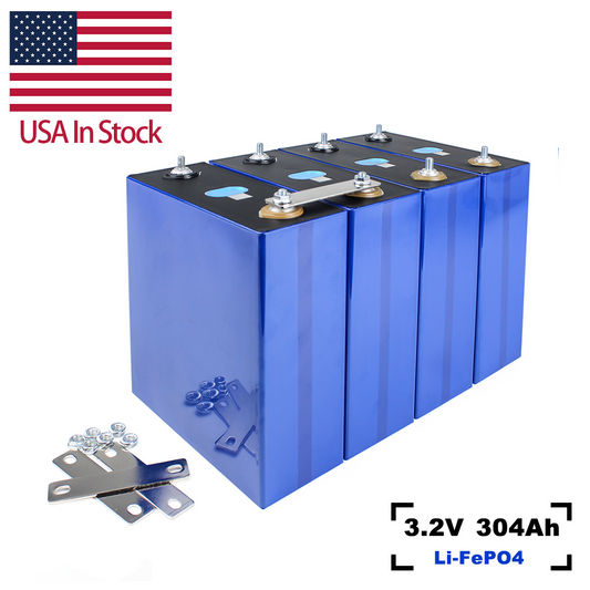 USA STOCK LiFePo4 EVE 3.2V 304Ah Cells Grade A Rechargeable Battery for DIY 12V 24V 48V 72V Pack,Solar Storage, RV, EV, PV