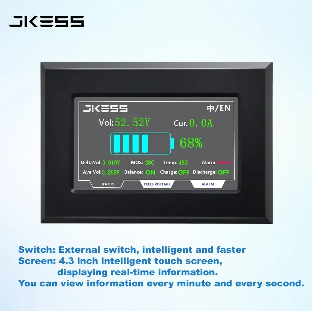 JK BMS ESS 48V LiFePO4 Battery DIY Box JK Bms 200A V19 V15 16S Stackable Battery case 51.2V 280Ah 314Ah 15Kwh 16Kwh