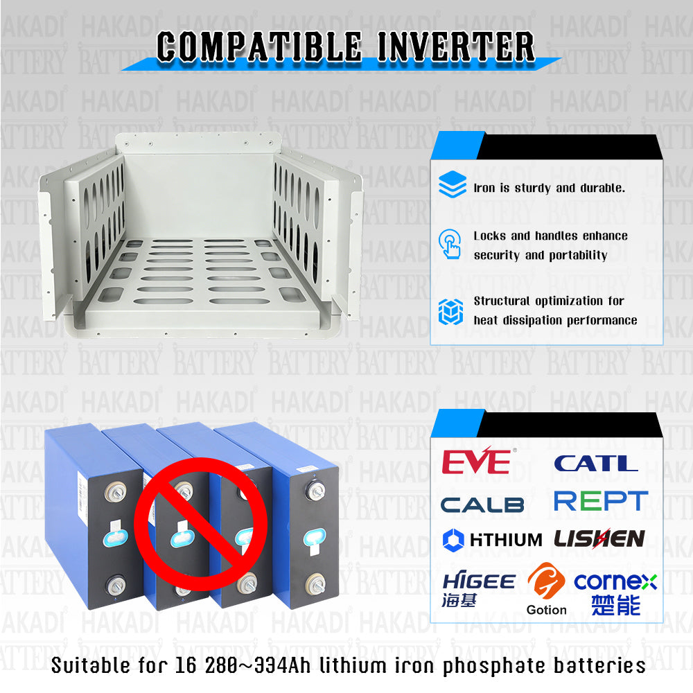 Eu Stock JK ESS Lifepo4 Battery Box with Jk Bms V19 16s 48v 200a Diy Battery case 280Ah 314Ah 51.2V 15Kwh Lifepo4 Home Storage System