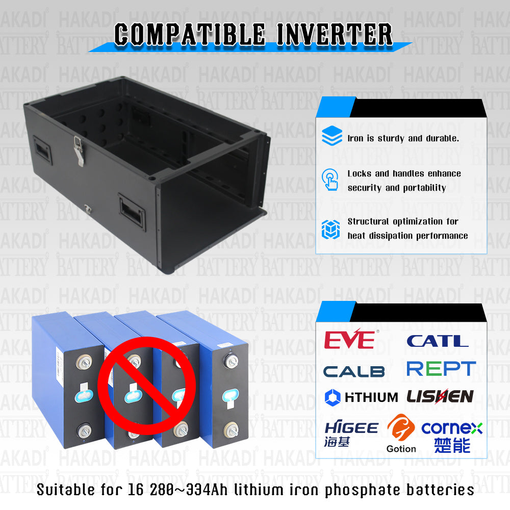 HAKADI PACEEX BMS 51.2V-48V 16S Stackable DIY Box With WiFi Bluetooth For 280-314Ah 15-16Kwh LiFePO4 Battery
