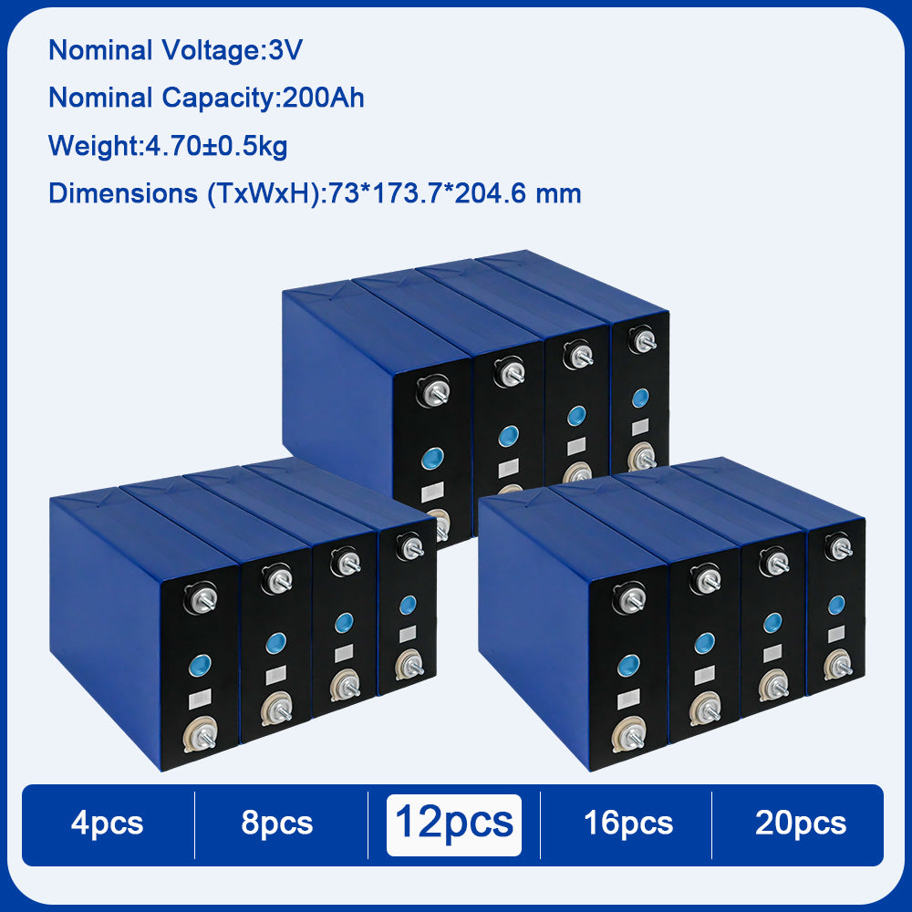 EU Stock HAKADI Sodium ion battery 3V 200Ah Brand New Na Cell DIY 12V 24V 48V Battery Pack For Home Energy Storage,Boat,Solar