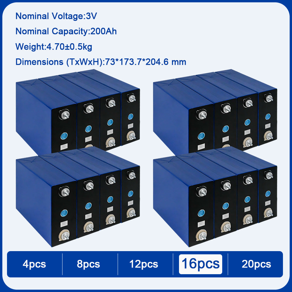 EU Stock HAKADI Sodium ion battery 3V 200Ah Brand New Na Cell DIY 12V 24V 48V Battery Pack For Home Energy Storage,Boat,Solar