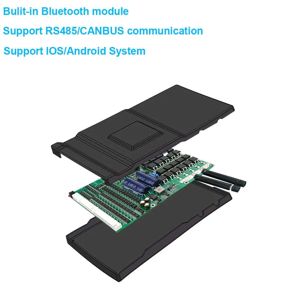 EU Stock JK Bms Active Balance Bms 4S 8S 12S 16S 20S 24S Smart Bluetooth Bms 60A 80A 100A 150A 200A for Lifepo4 Li-Ion Lto Battery