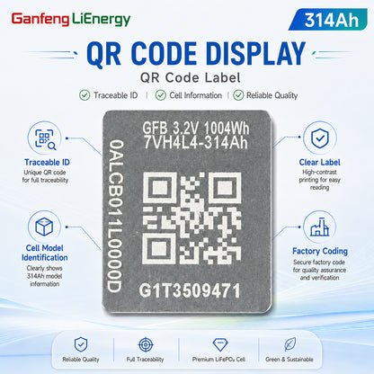 EU Stock Ganfeng 3.2V 314Ah LiFePO4 Battery Brand new Grade A 8000+ Cycle Life 7-10 Days Delivery EU
