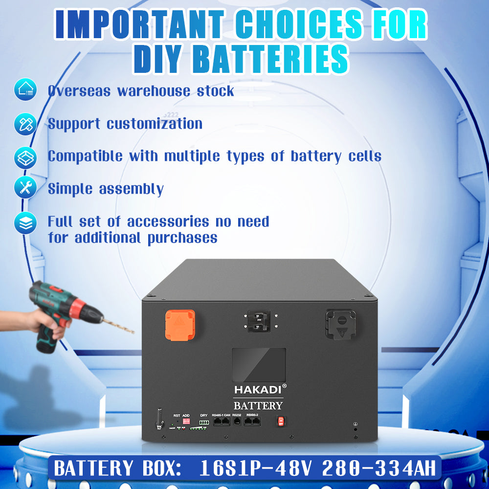 HAKADI PACEEX BMS 51.2V-48V 16S Stackable DIY Box With WiFi Bluetooth For 280-314Ah 15-16Kwh LiFePO4 Battery