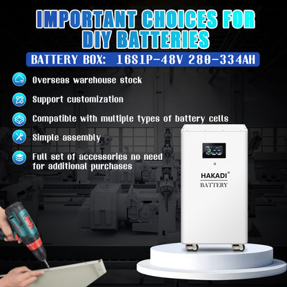 Eu Stock JK ESS Lifepo4 Battery Box with Jk Bms V19 16s 48v 200a Diy Battery case 280Ah 314Ah 51.2V 15Kwh Lifepo4 Home Storage System