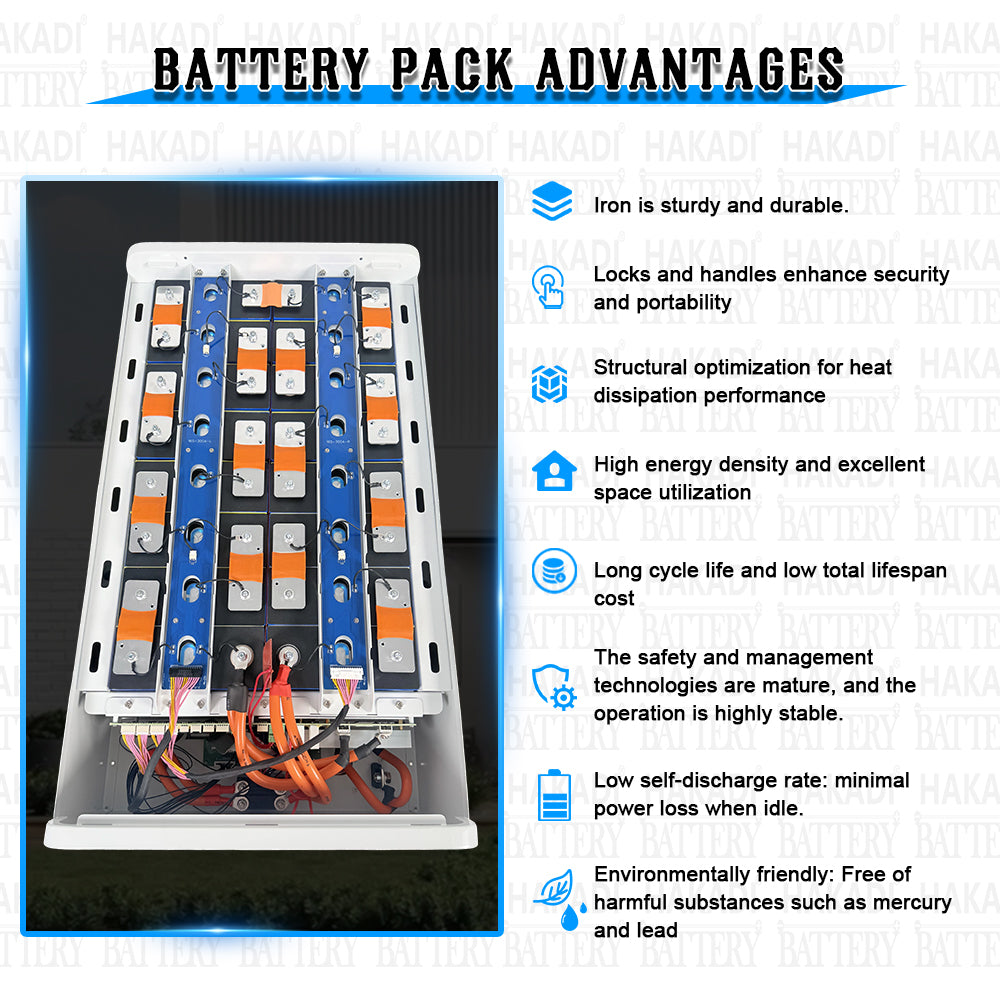 HAKADI PACEEX BMS 48V 16S LiFePO4 15-16 kwh DIY Battery Box With WiFi Bluetooth For Home Energy Storage System